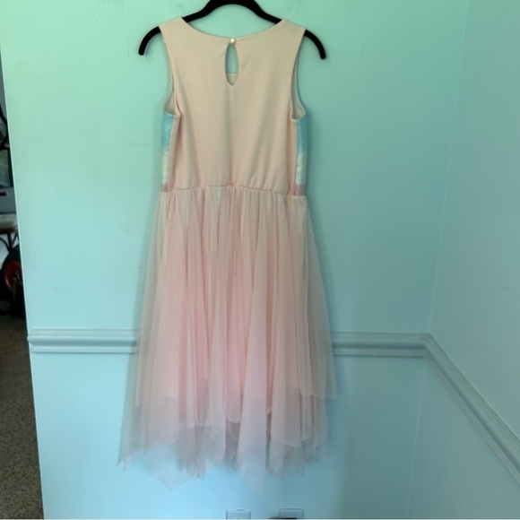 Cat & Jack Pink & Blue Glitter Flowy Sleeveless MIDI Dress Size XL - Picture 4 of 10